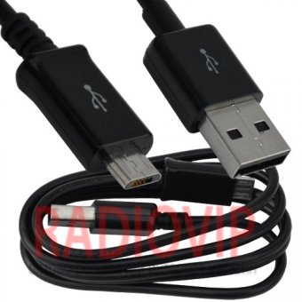 картинка Шнур шт.USB А -шт.miсro USB (Samsung), short pin, 1м, чёрный от интернет магазина Radiovip
