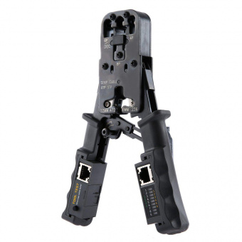 картинка Инструмент HT-022 для обжимки RJ-45 (8P8C) и RJ-12/11 (6P6C), с тестером, профи качество от интернет магазина Radiovip