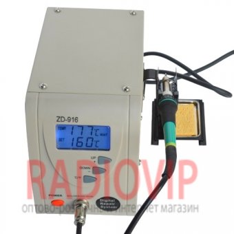 картинка Паяльная станция цифровая ZD-916, 60W, 160-480*C от интернет магазина Radiovip