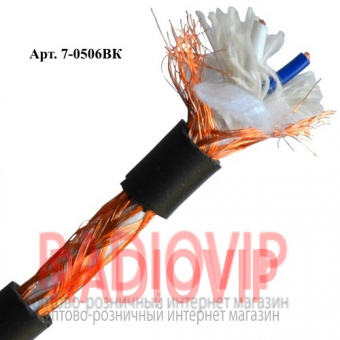 картинка Кабель микрофонный 2ж d-6мм (В-01) чёрный от интернет магазина Radiovip