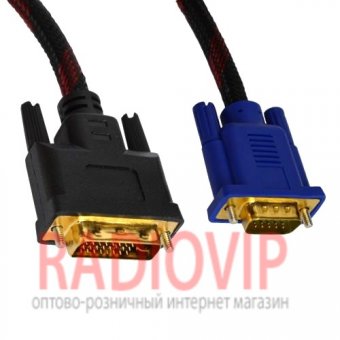 картинка Шнур шт.DVI- шт.VGA, 1,5м., чёрный от интернет магазина Radiovip