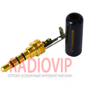 картинка Штекер 3,5мм 4C, Sennheiser, металл. корпус, чёрный от интернет магазина Radiovip
