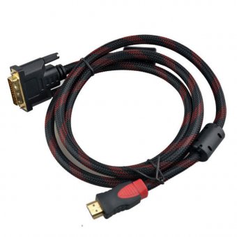 картинка Шнур шт.HDMI-шт.DVI, Hi-Fi, метал. с фильт.в блистере gold 3м. от интернет магазина Radiovip