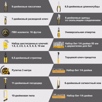 картинка Набор инструментов DEKO DKMT168 (168шт.) от интернет магазина Radiovip