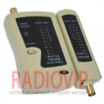 картинка Кабельный тестер витой пары NSHL468B+BNC от интернет магазина Radiovip