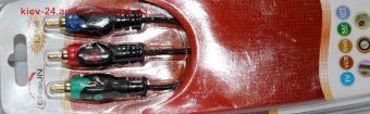 картинка Шнур компонентный 3RCA х 3RCA gold  4+4+4мм, 1,5м. от интернет магазина Radiovip