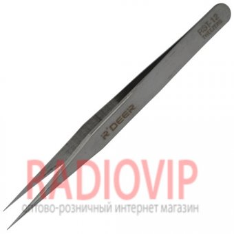 картинка Пинцет радиотехнический R'Deer RST-12, метал. от интернет магазина Radiovip