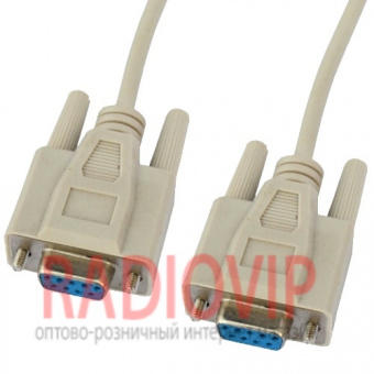 картинка Шнур компьютерный Null modem гн.DB9pin- гн.DB9pin, диам.-5мм, 1м от интернет магазина Radiovip