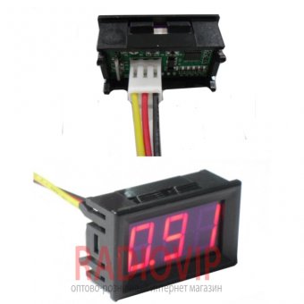 картинка Амперметр XH-B201 DC до 10А (красные цифры) от интернет магазина Radiovip