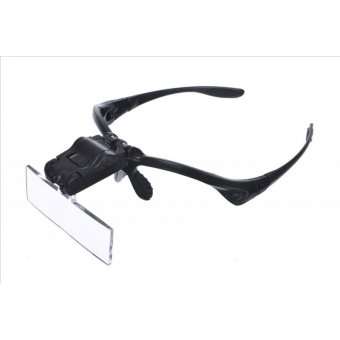 картинка Лупа-очки бинокулярная c LED подсветкой 1Х 1.5X 2X 2.5X 3.5 увеличения Magnifier 9892B2 от интернет магазина Radiovip