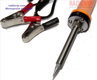 картинка Паяльник  40W  12V автомобильный с крокодиллами от интернет магазина Radiovip