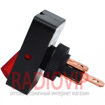 картинка Перекл.клав.авто с подсв.3pin ON-OFF 20А 12Vкрасны от интернет магазина Radiovip