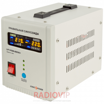 картинка ИБП Logicpower LPY- PSW-800VA+ (560Вт) 5A/15A с правильной синусоидой 12В от интернет магазина Radiovip