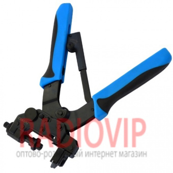 картинка Инструмент опрессовочный Hanlong HT-H510B для компрессионных разъемов F, BNC, RCA от интернет магазина Radiovip