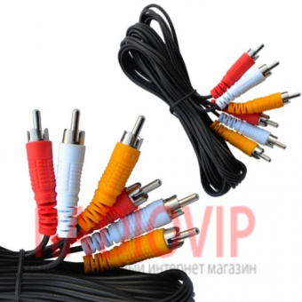 картинка Шнур соединительный 3RCA х 3RCA  2,4м. JAPAN от интернет магазина Radiovip