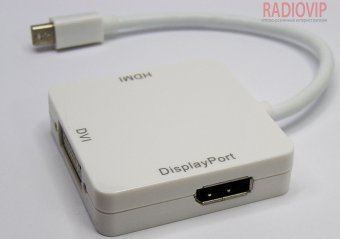 картинка Переходник шт.mini Display Port- Digi-Port (HDMI, DVI, Display Port) от интернет магазина Radiovip
