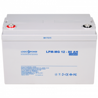 картинка Аккумулятор мультигелевый AGM LPM-MG 12 - 80 AH от интернет магазина Radiovip