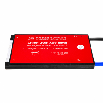 картинка BMS плата Li-ion 72V 20S Dis 40A Ch 30 A от интернет магазина Radiovip