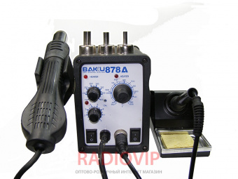картинка Паяльная станция BAKKU BK-878А,фен,паяльник от интернет магазина Radiovip