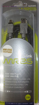 картинка Шнур Firewire IEEE 1394В(шт.6р -шт.4р), диам.-4мм. 2,0м. чёрный от интернет магазина Radiovip
