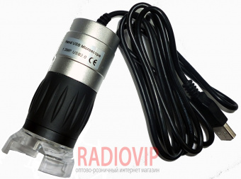 картинка Портативный USB микроскоп цифровой MDA1300R 1/4” 1X---40X,200x 1.3MPx от интернет магазина Radiovip