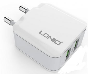 картинка Адаптер LDNIO A2201 2xUSB 2.4A от интернет магазина Radiovip