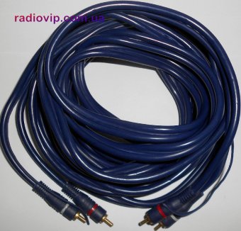 картинка Шнур 2 RCA - 2 RCA Gold 5м  HQ  6+2+6mm от интернет магазина Radiovip