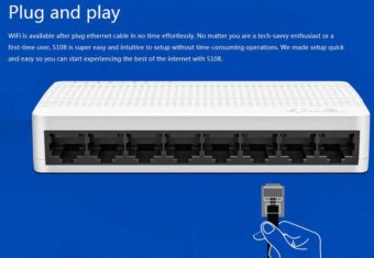 картинка Коммутатор Tenda S108 8 port 10/100BaseTX от интернет магазина Radiovip