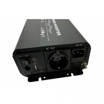 картинка Инвертор с чистой синусоидой 12V в 220V RS1000PT 1000W (макс.2000W) + функция ATS, без зарядки от интернет магазина Radiovip