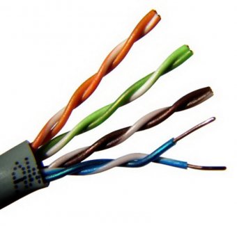картинка Кабель UTP CAT5e 4PR( 0.50мм) ССА от интернет магазина Radiovip