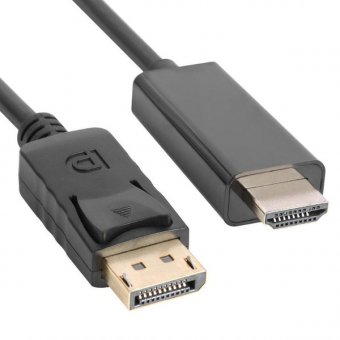 картинка Шнур шт.HDMI- шт.Display Port, gold, 1,8м от интернет магазина Radiovip