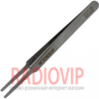 картинка Пинцет радиотехнический R'Deer RST-13, метал. от интернет магазина Radiovip