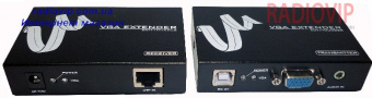 картинка Устройство передачи VGA и звук по кабелю витая пара 100 м VGA-EX 100m от интернет магазина Radiovip