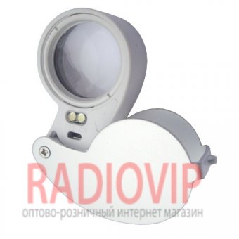 картинка Лупа ручная ювелирная c LED подсветкой, 30Х, диам-25мм MG210011 от интернет магазина Radiovip