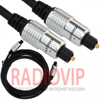 картинка Шнур оптический (toslink plug- toslink plug) метал., диам.-5мм, 3м. от интернет магазина Radiovip