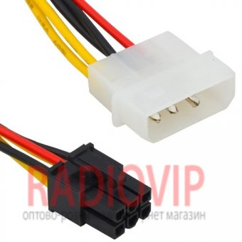 картинка Кабель питания для видеокарт (6pin- PCI-E), длина-15см от интернет магазина Radiovip