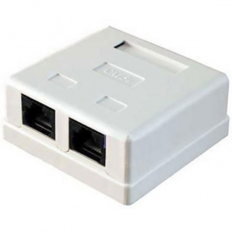 картинка Розетка Logicpower (LP-214) 2-порт. RJ-45, кат.5e от интернет магазина Radiovip