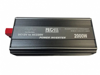 картинка Инвертор с чистой синусоидой 12V в 220V ProFix-2000W (макс.4000W) без зарядки + LCD дисплей от интернет магазина Radiovip
