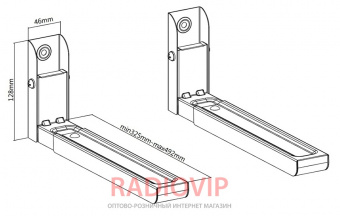 картинка Кронштейн Brateck MB-6 W для СВЧ печей от интернет магазина Radiovip