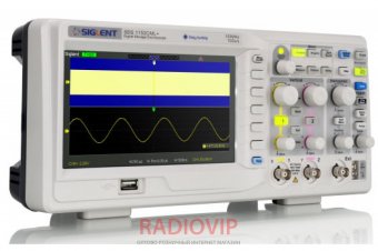 картинка Цифровой осциллограф Siglent SDS1102CML+, 2x100МГц, 2 канала, 7" дисплей от интернет магазина Radiovip