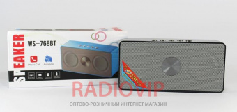 картинка Портативная колонка WS-768BT с Bluetooth от интернет магазина Radiovip