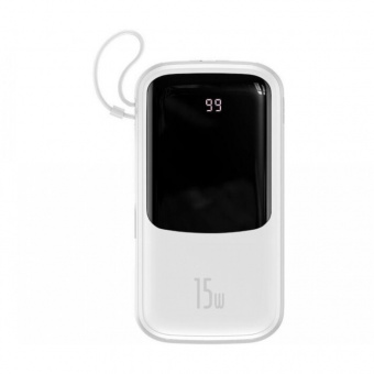 картинка Power Bank 20000 mAh 15W — Baseus (PPQD-G) Q pow Digital Display Black (With Type C Cable) — PPQD-G01 от интернет магазина Radiovip