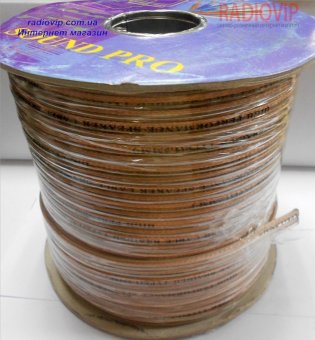 картинка Кабель акуст. 2х4,0кв.мм.CU, прозрачн., диам.-5х13мм, JY-6511, 100м от интернет магазина Radiovip