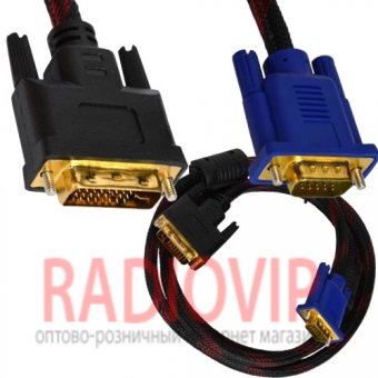 картинка Шнур шт.DVI- шт.VGA, 1,5м., чёрный от интернет магазина Radiovip