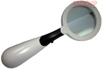 картинка Лупа ручная круглая с 2 LED подсветкой TH-601 4X d=65мм от интернет магазина Radiovip