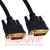 картинка Шнур DVI (шт.- шт.), диам.-6мм, gold, 1,5м, чёрный от интернет магазина Radiovip