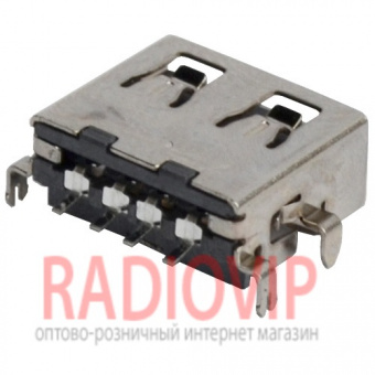 картинка Гнездо USB тип A (180*), монтажное от интернет магазина Radiovip