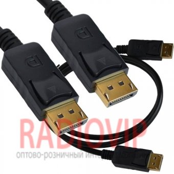 картинка Шнур шт.Display Port- шт.Display Port, 1м. чёрный от интернет магазина Radiovip