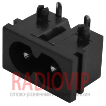 картинка Штекер сетевой 2pin, монтажный, корпус пластик от интернет магазина Radiovip