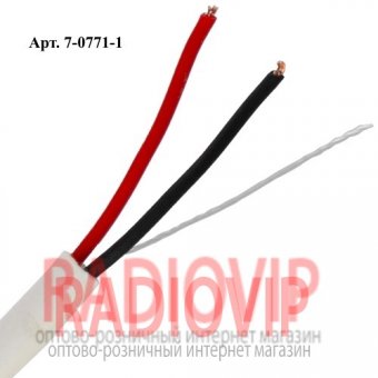 картинка Кабель сигнал. VKcable 2жилы без экрана 2Cх(7х0,22мм) CCA, белый, 100м от интернет магазина Radiovip